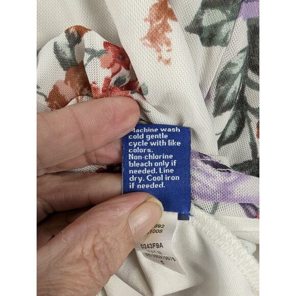 Apt. 9 Women's Top Size M Sleeveless Multicolored Floral Round Neck - Picture 6 of 8